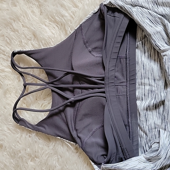 Lululemon Free To Be Serene Tank Tiger Space Dye Black White / Deep Coal - Picture 7 of 9